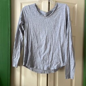 Old Navy Heather Gray Long Sleeve Tee